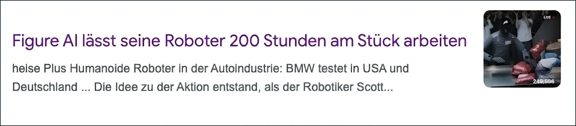 Schlagzeile bei heise.de: Figure AI lässt seine Roboter 200 Stunden am Stück arbeiten