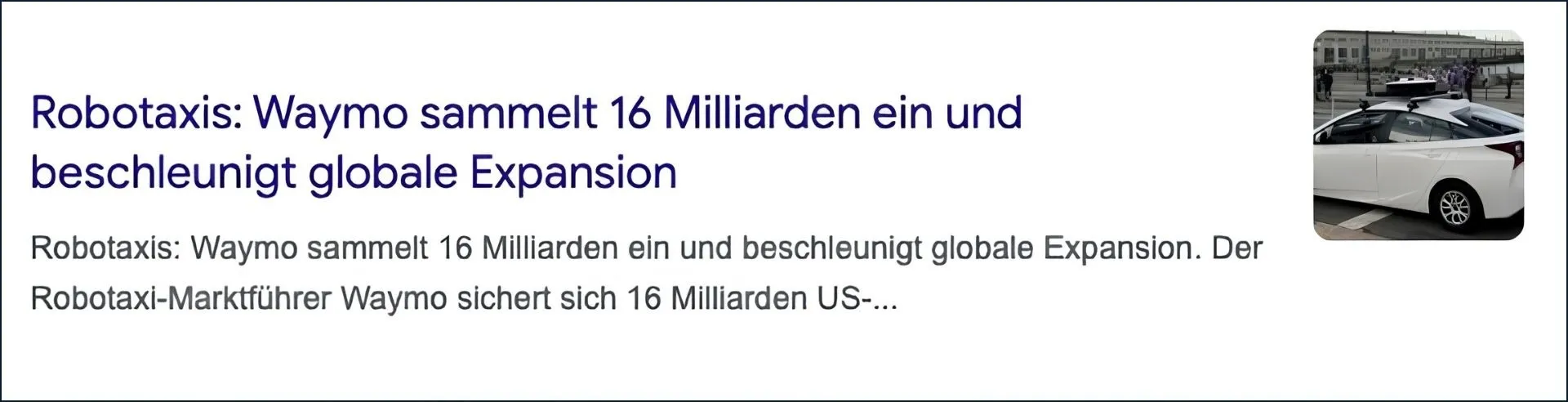 Schlagzeile bei business-punk.com: Waymo beschleunigt, Milliarden für die globale Robotaxi-Expansion